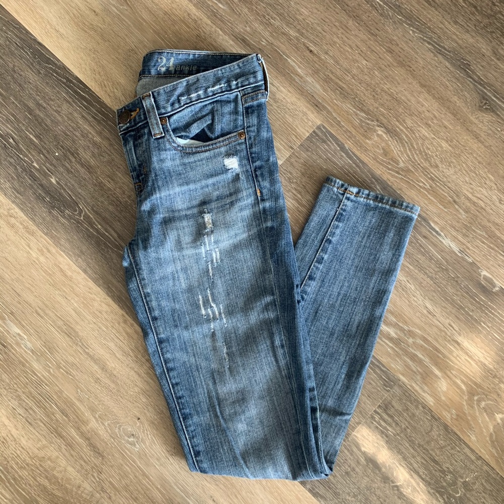 jcrew distressed toothpick jeans